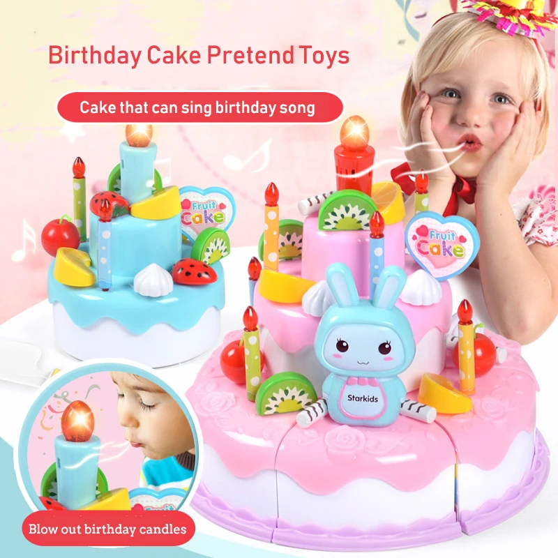 Kids Outdoor Kitchen Accessories - Kinder Speelgoed Simulatie Diy Verjaardagstaart Model