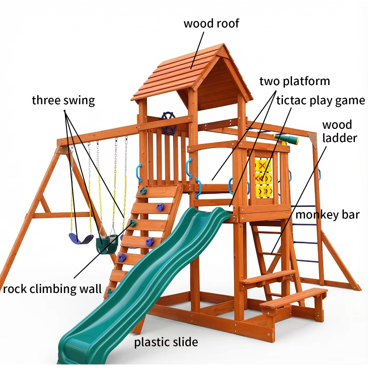 Kids Outdoor Climbing Frame - Speeltoestellen Duurzaam Klimrek Kinder Speelhuisje Buitenspeelplaats