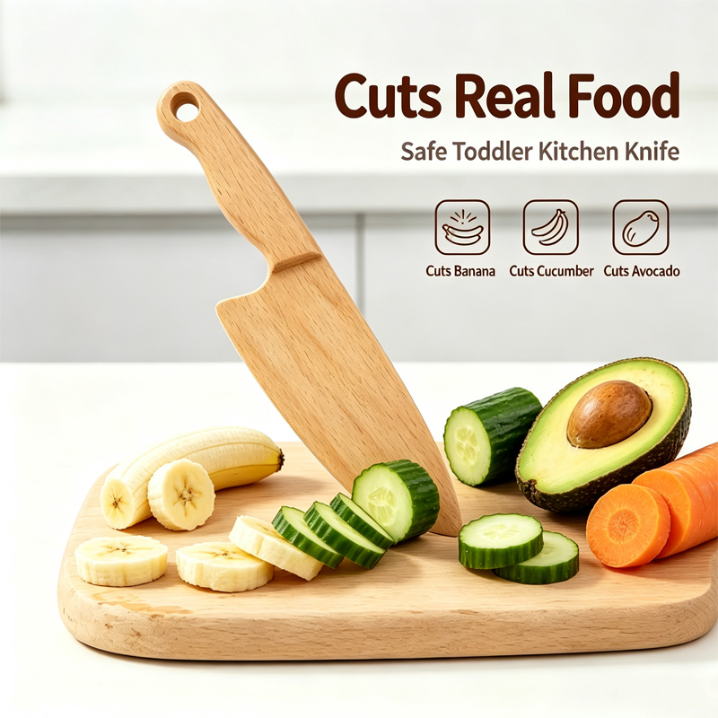 Houten kindermes voor koken Le - Kids Outdoor Kitchen Accessories recensie en prijs